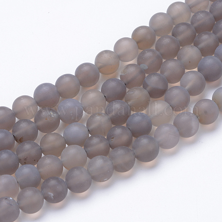 Piedras de ágata natural perlas hebras X-G-T055-10mm-08-1