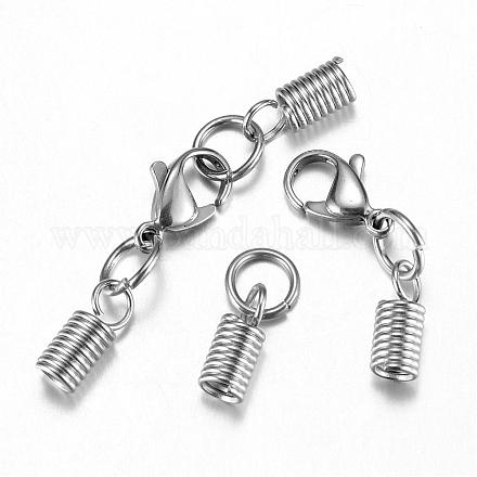 304 Stainless Steel Lobster Claw Clasps STAS-G075-05B-1