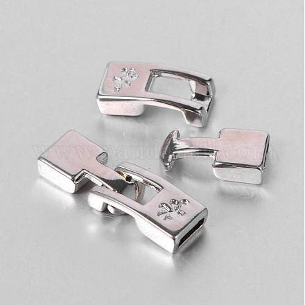 Platinum Alloy Snap Lock Clasps PALLOY-J495-34P-NF-1