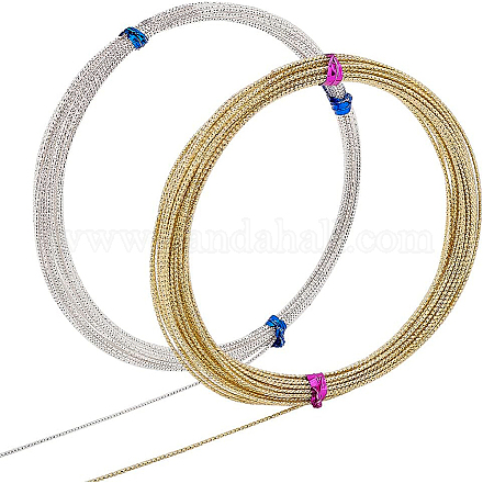 Benecreat alambre de latón para joyería texturizada calibre 20 CWIR-BC0001-37-1
