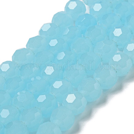Supports de perles de verre imitation jade EGLA-A035-J8mm-D09-1