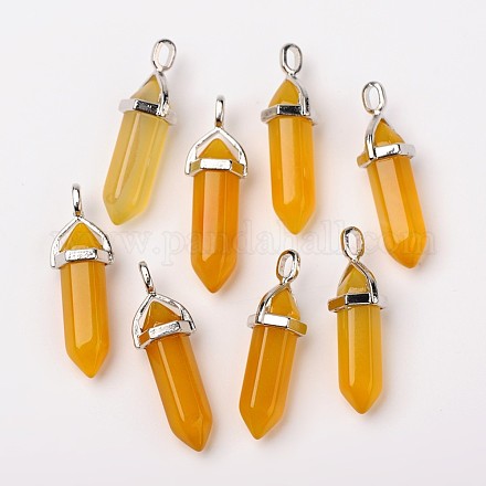 Natural Agate Double Terminated Pointed Pendants X-G-F295-05F-1