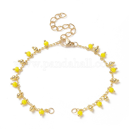 Creazione di braccialetti con ciondoli di perle di vetro AJEW-JB01150-15-1