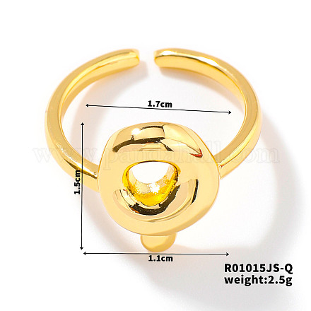 Модные латунные открытые манжеты для женщин с буквенным принтом UR6840-17-1