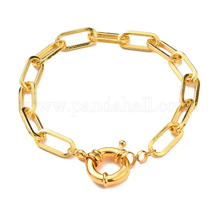 Brass Paperclip Chain Bracelets BJEW-JB05630-1
