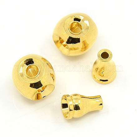 3-Hole Vacuum Plating Brass Buddhist Beads X-KK-N0015-11mm-G-1