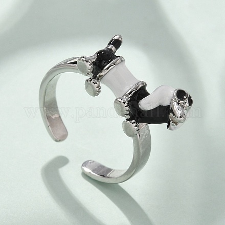 Латунные эмалевые манжетные кольца RJEW-C120-24P-1