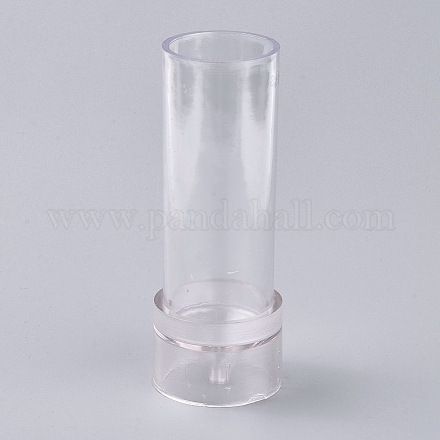 プラスチックキャンドル型  支柱DIYキャンドル作り用品  柱状  透明  50x136mm  インナーサイズ：38.5mm AJEW-WH0021-77E-1