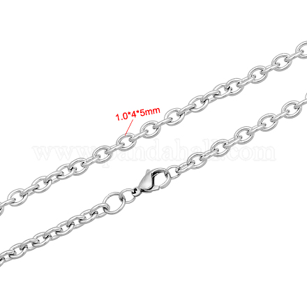 316 Edelstahl Kabelkette Halsketten NJEW-M176-36-A-1
