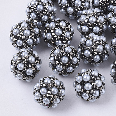 Perles d'imitation perles en plastique ABS RB-S055-19A-1