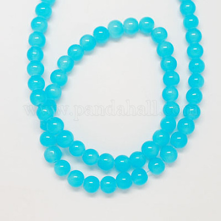 Spray Painted Glass Beads Strands X-DGLA-R001-10mm-22-1