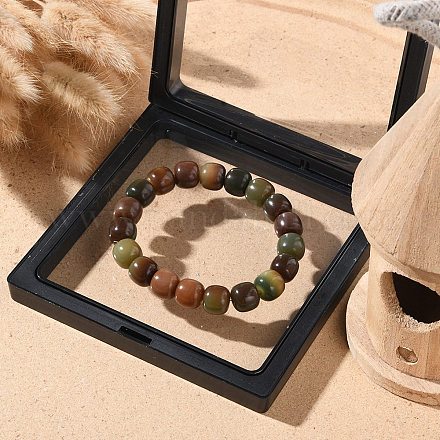 Bracelet extensible en perles de bois de bodhi pour femme BJEW-YW0001-04B-1