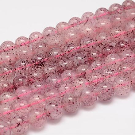 Natural Strawberry Quartz Beads Strands G-F306-02A-10mm-1