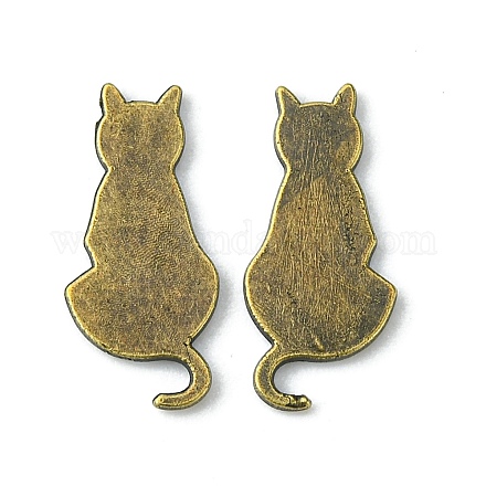 Кабошоны для котят из сплава PALLOY-WH0051-01AB-06-1