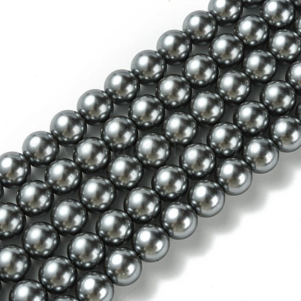Eco-Friendly Glass Pearl Beads Strands HY-A008-10mm-RB053-1