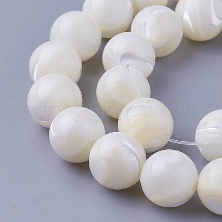 Chapelets de perles de coquillage SSHEL-E571-39-12mm-1