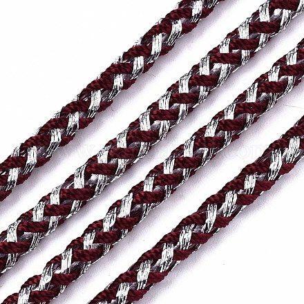 Cordons tressés en polyester bicolore OCOR-S127-001E-1