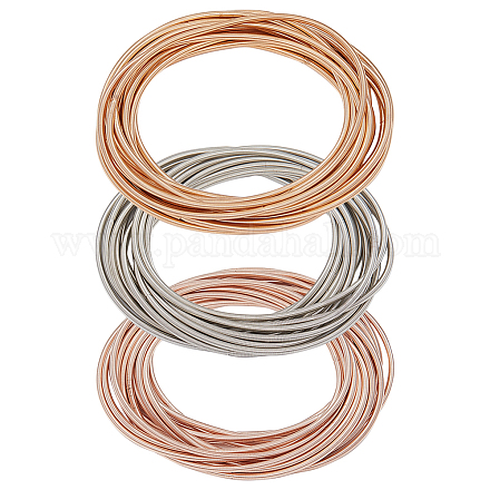 Sunnyclue 45 pz set di braccialetti elasticizzati con catene a molla minimaliste in 3 colori TWIR-SC0001-02-1