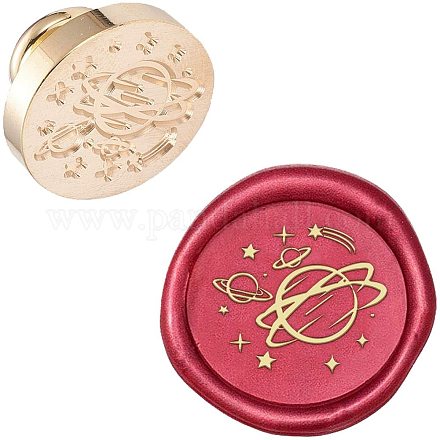 PandaHall Planet Wax Seal Stamp AJEW-WH0099-038-1