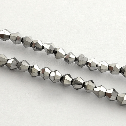 Chapelets de perles en verre électroplaqué EGLA-R094-3mm-08-1