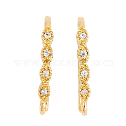 Стойки обшивки латунь кубический цирконий серьги крючки KK-S374-05G-03-1