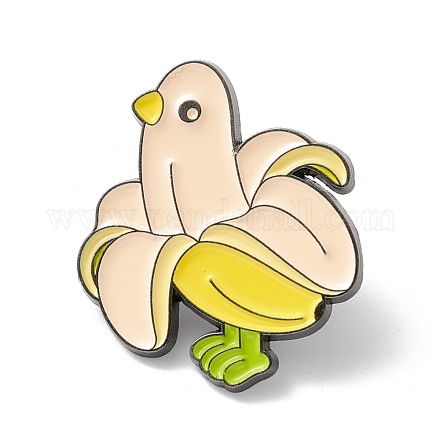 Vogel Banane Emaille Pin JEWB-K053-17B-1