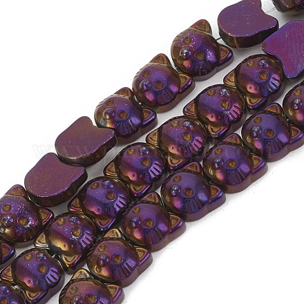 Electroplate Non-magnetic Synthetic Hematite Kitten Beads Strands G-T061-99A-1