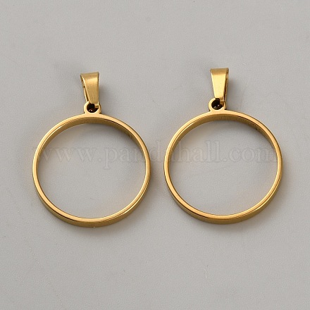 Подвеска с открытым задним безелем из нержавеющей стали с оправой кабошона STAS-WH0033-58G-1