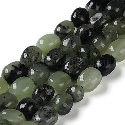 Chapelets de perles en jade de malaisie naturelle G-I283-H17-02-1