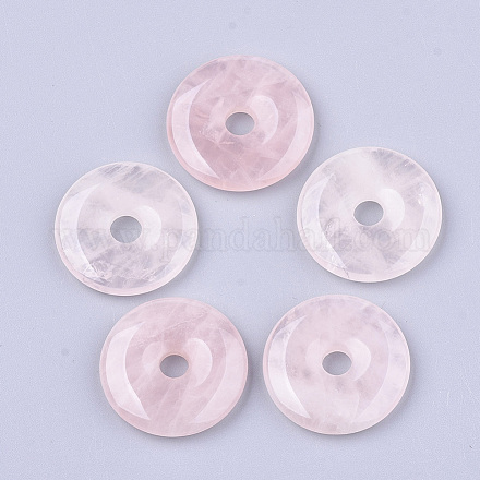Colgantes naturales de cuarzo rosa G-S349-22A-01-1