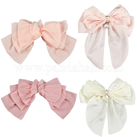 4 шт. 4 стиля тканевые заколки-банты из кожи аллигатора PHAR-SP0001-17B-1