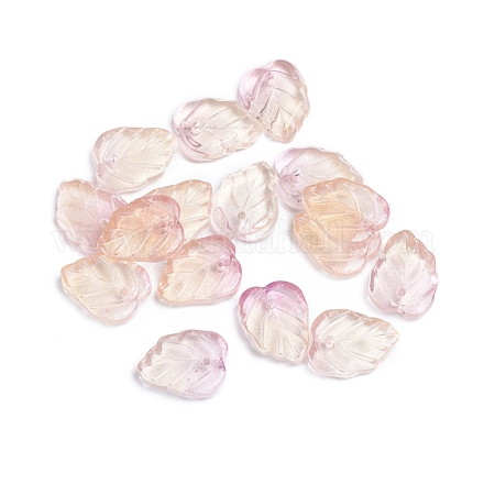 Двухцветные прозрачные стеклянные подвески GLAA-H016-15V-1