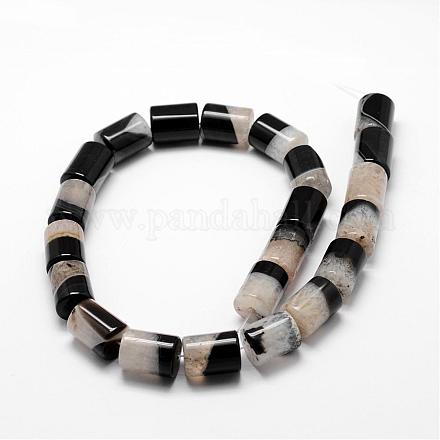 Natural Crystal and Agate Bead Strands G-K134-01B-12x16mm-1
