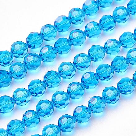 Chapelets de perles en imitation cristal autrichien G-M181-8mm-25A-1