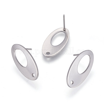 Accessoires de puces d'oreilles en 304 acier inoxydable STAS-L238-072P-1