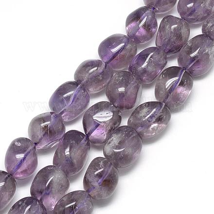 Chapelets de perles en améthyste naturelle G-R435-07-1
