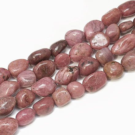 Chapelets de perles en rhodochrosite naturelle X-G-S302-42-1