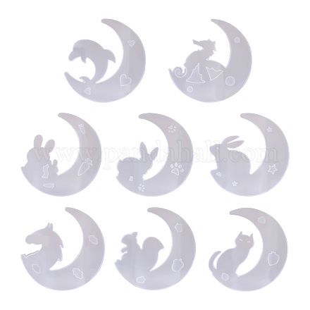 Moldes de silicona colgante luna DIY-TA0003-26-1