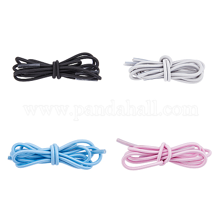 Superfindings 4 paires de lacets de sport en polyester 4 couleurs DIY-FH0005-44-1