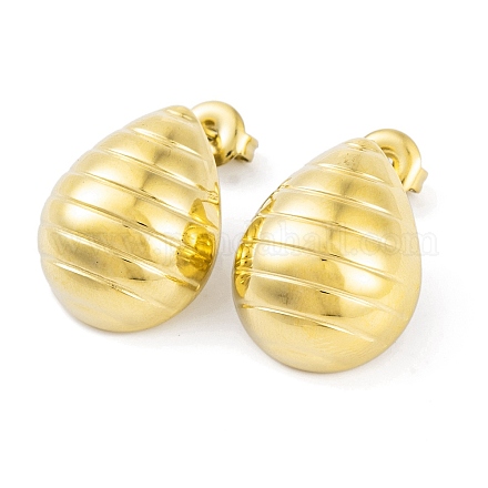 Ионное покрытие (ip) серьги-гвоздики из нержавеющей стали 304 для женщин EJEW-A049-08G-1