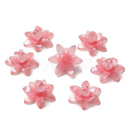 Flower Opaque Acrylic Beads SACR-C002-35-1