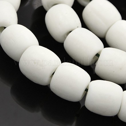 Handmade Frosted Lampwork Beads Strands LAMP-J054-06-1
