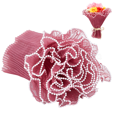 Отделка плиссированным кружевом длиной 4 м из полиэстера OCOR-WH0088-24C-1