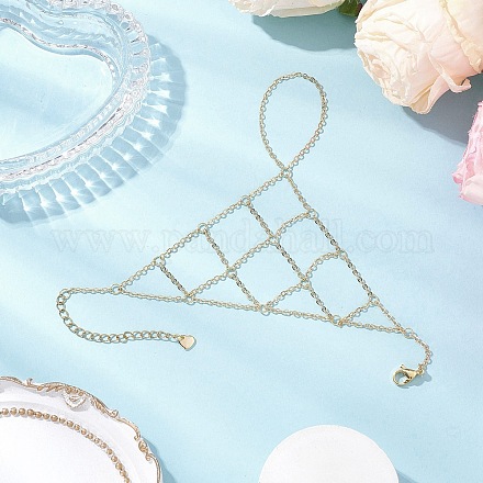 Латунные кабельные цепи кольца браслеты для женщин BJEW-JB11578-01-1