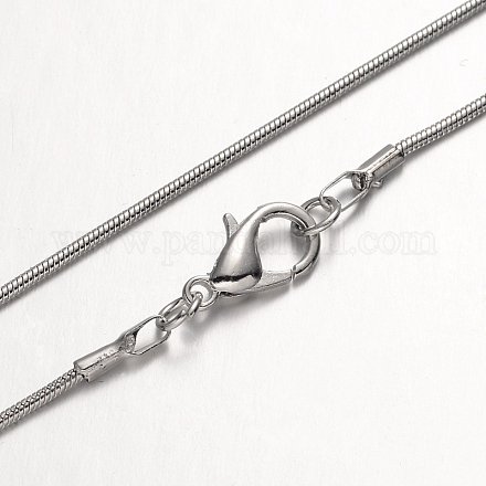 Латунные круглые ожерелья в виде змей NJEW-R171-01-1