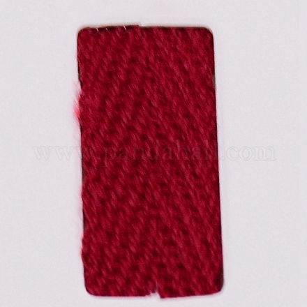 綿ツイルテープリボン  ヘリンボーンリボン  裁縫用  暗赤色  1インチ（25mm） X-OCOR-WH0063-19G-1