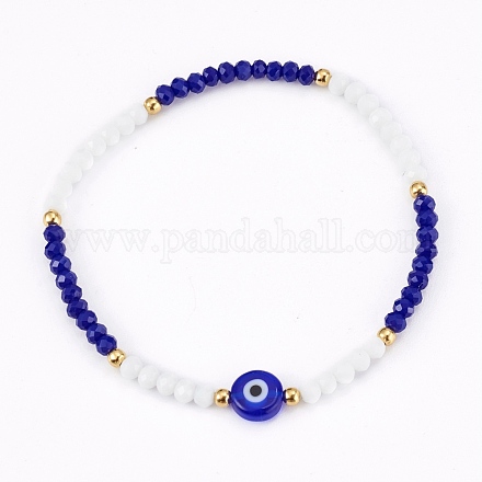Verre à facettes perles bracelets extensibles X-BJEW-JB05984-02-1