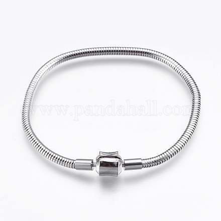 304 fabrication de bracelet de style européen en acier inoxydable X-STAS-E428-08B-P-1