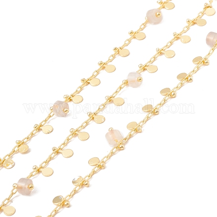 Chaînes de perles de colonne d'agate grise naturelle CHC-K012-01G-03-1