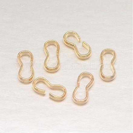 Real Gold Plating Brass Chain Findings KK-L147-212-NR-1